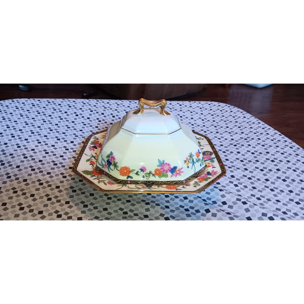 Johann Haviland Bavaria 8 Sided Covered Butter Dish