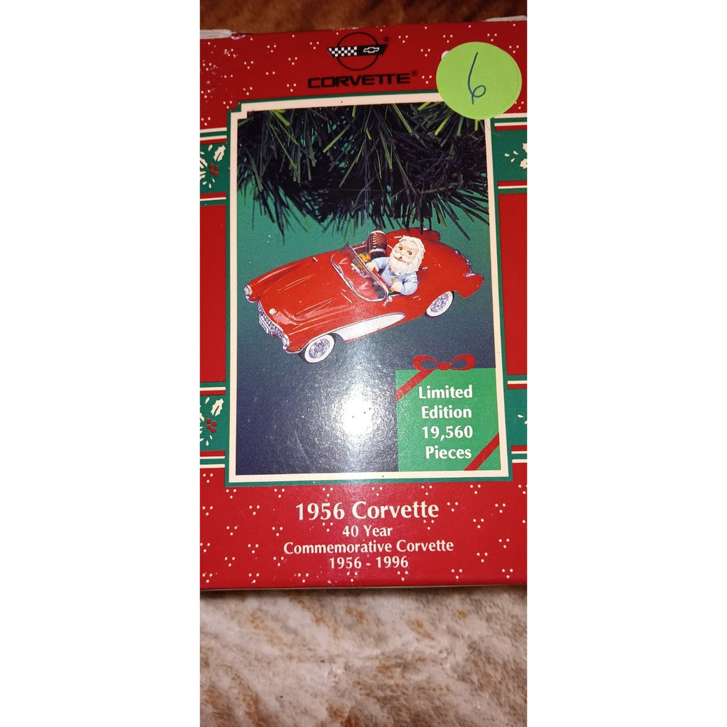 Enesco 1956 Corvette 40 Year Commemorative Ornament 1996 LTD ED SANTA FOOTBALL