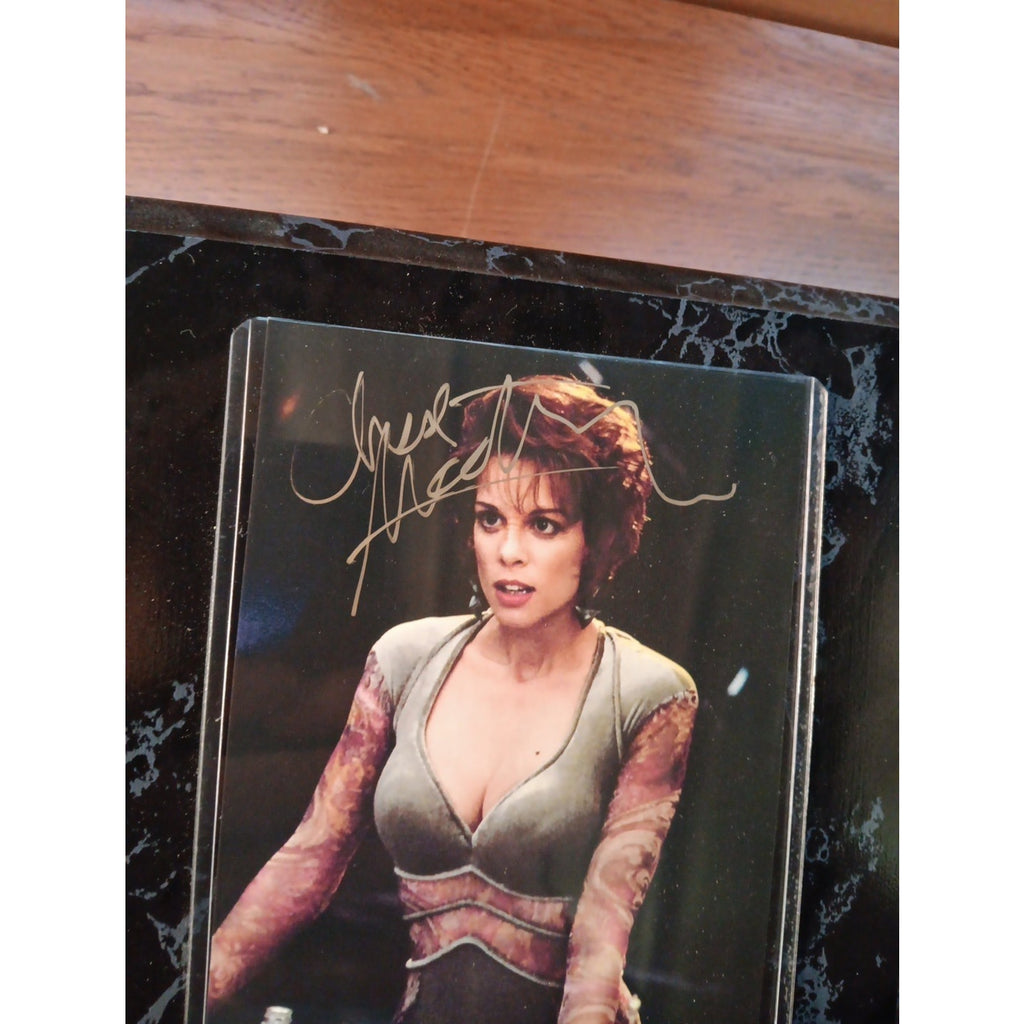 STAR TREK Chase Masterson Signed 4x6 Picture On 9x7 Plaque Leeta Dsp9