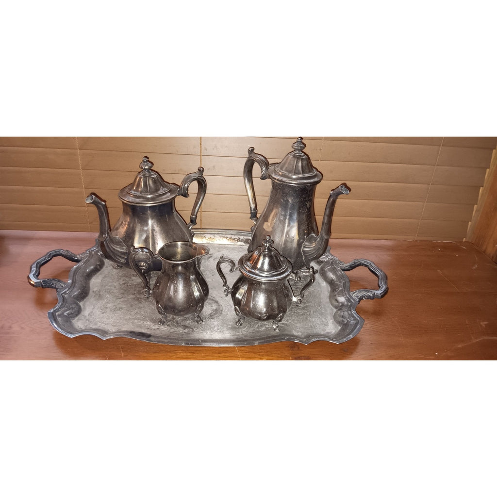 Chippendale Silver 4 Piece Tea/Coffee Set Check Description
