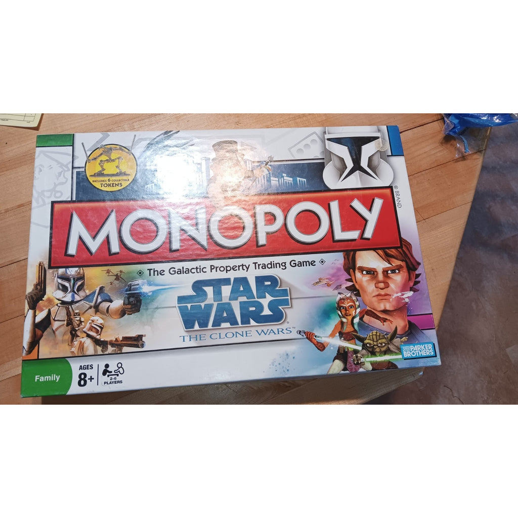 Star Wars The Clone Wars Monopoly Board Game 2008. Barely Used.