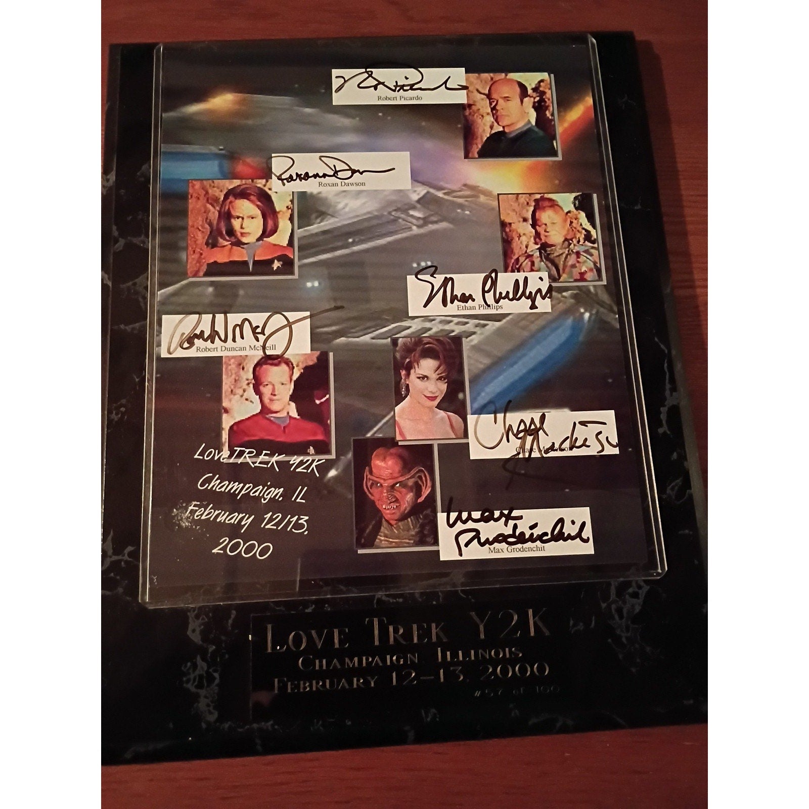Signed Star Trek Voyager Love Trek Y2K Rare Comic Convention 6 Sigs #57/100 Nice