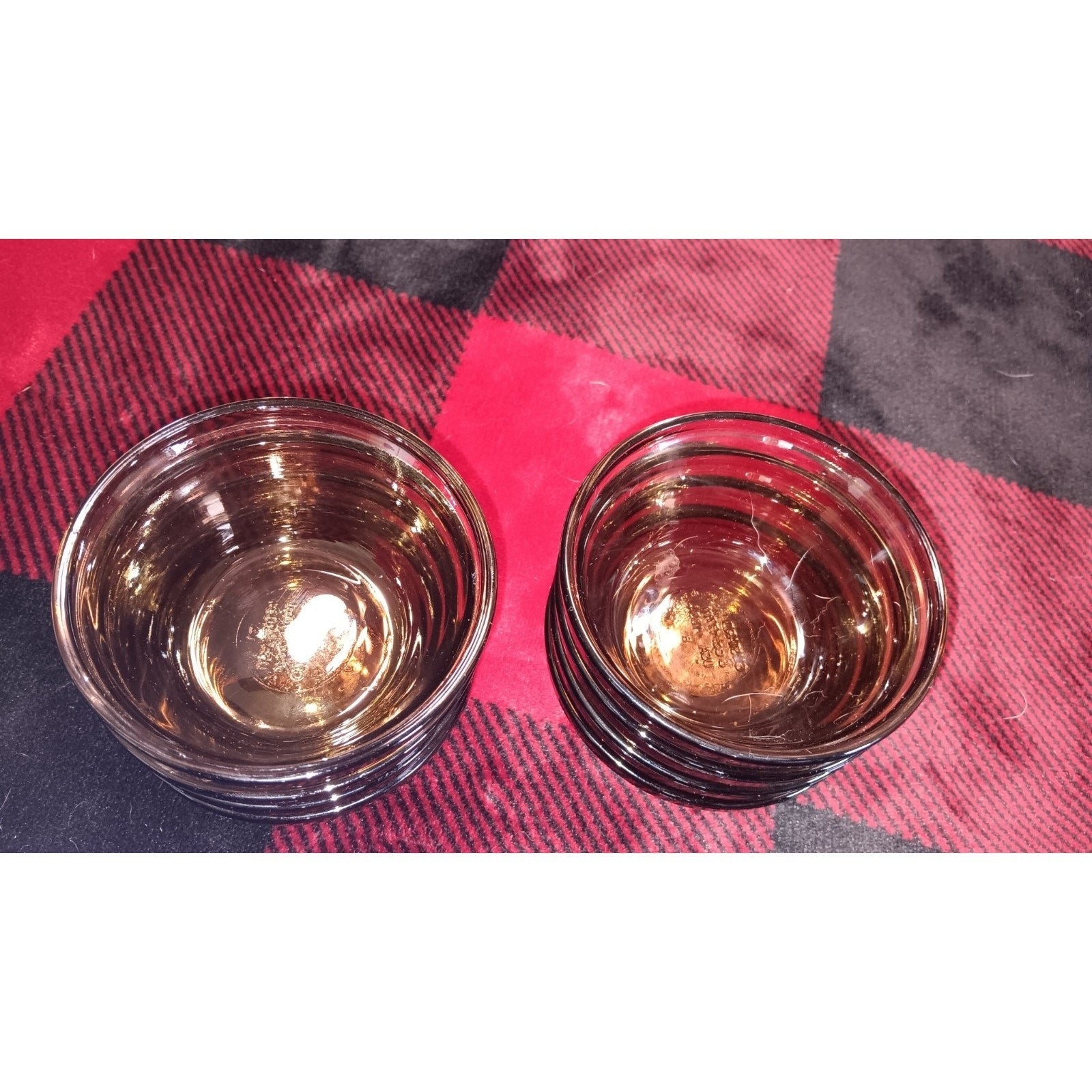 Custard Cup 463 Vtg Set of 8 Custard Ramekin Cups 6oz Amber Smoky Brown