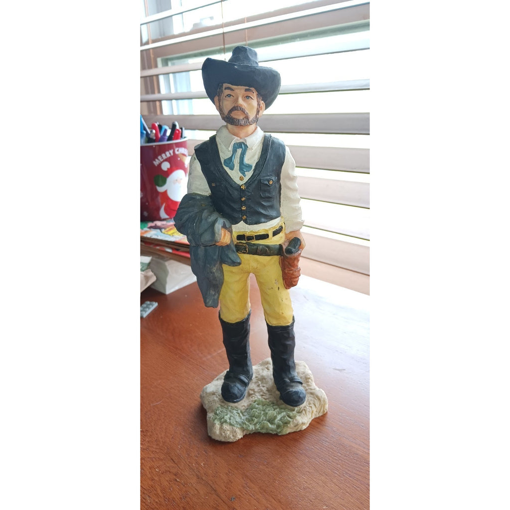 Western Cowboy Standing Figurine - Tall Cowboy Statue For Home Decor