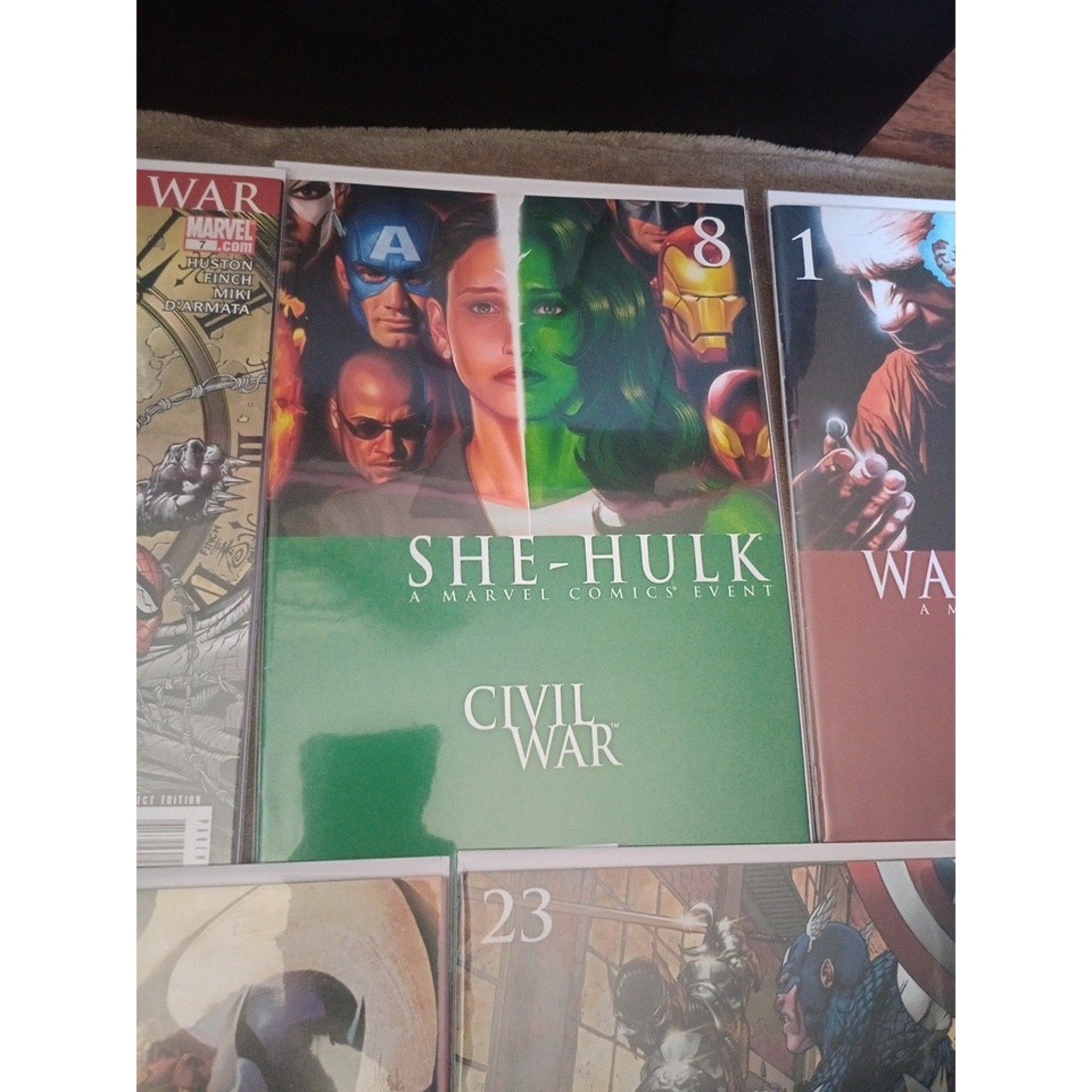 Marvel Civil War Lot Of 7 Comics She Hulk Iron Man Captain America Black Panther
