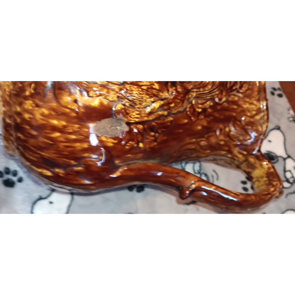 Antique Bennington / Rockingham Pitcher Brown Glaze