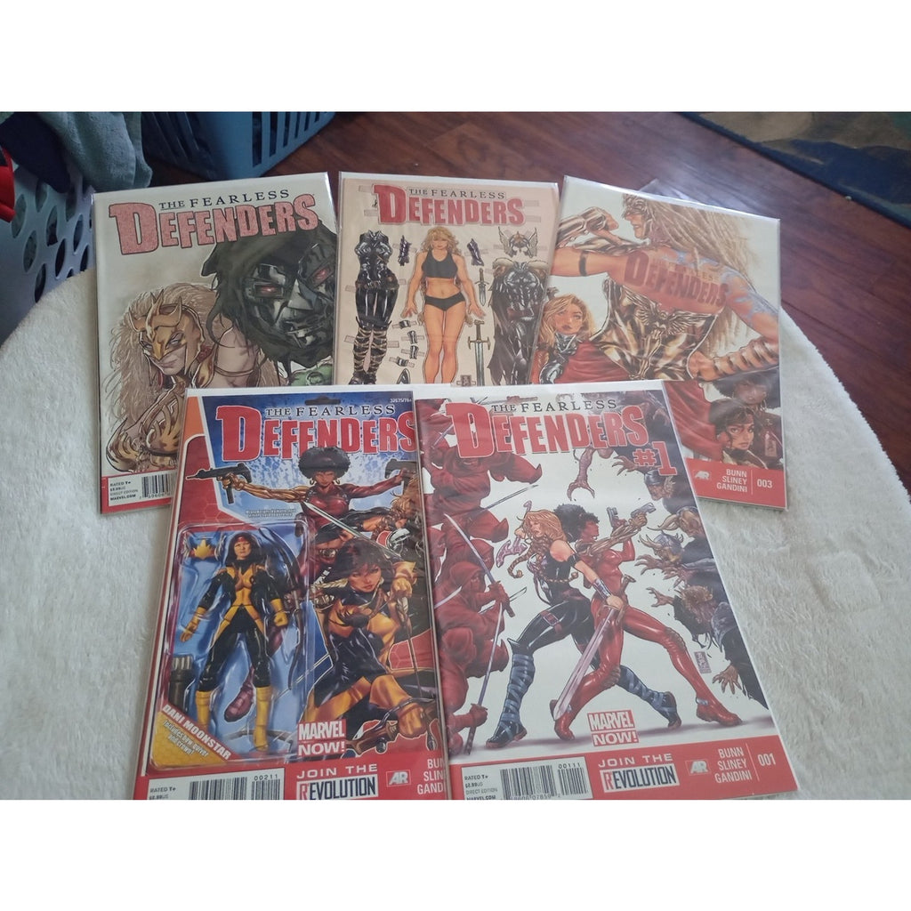 Marvel Comics Lot: The Fearless Defenders (2013), #1-4+4au 5 Comic Lot Vf To NM