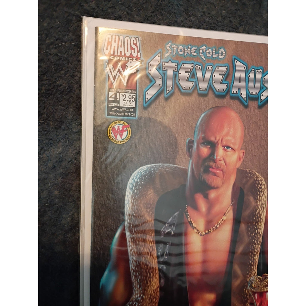 Chaos Comics WWF Stone Cold Steve Austin #2 And #4 Comic Books Lot Of 2 VF/NM