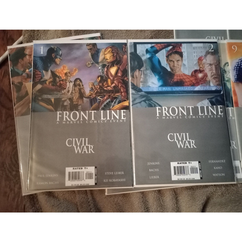 CIVIL WAR FRONT LINE #1-10(2006) Run Of 10 MARVEL COMICS VF WOLVERINE Spider-Man