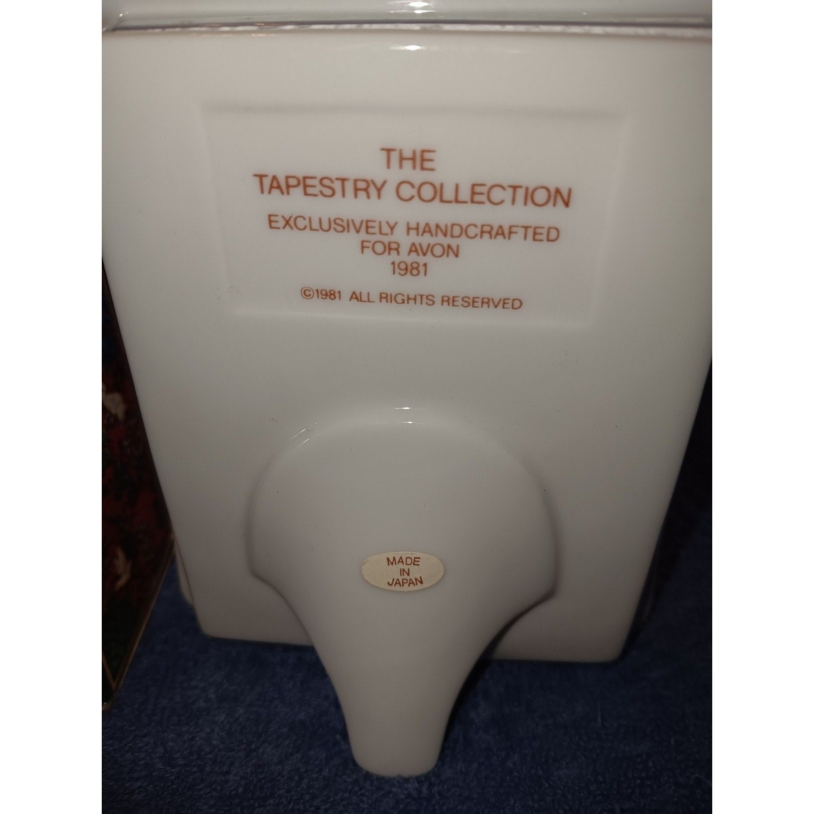 AVON Vintage Tapestry Collection Porcelain Picture Frame 1981 5" With Box