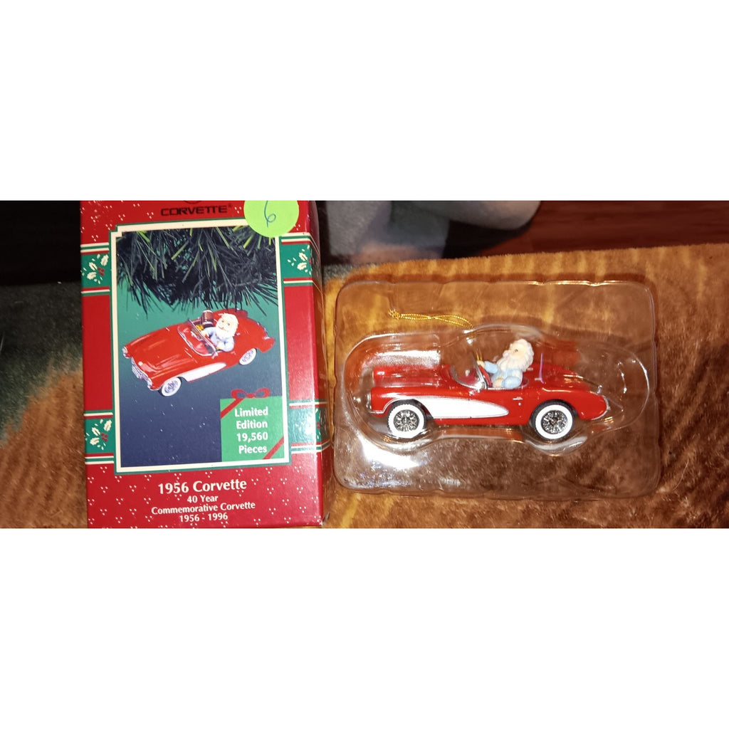 Enesco 1956 Corvette 40 Year Commemorative Ornament 1996 LTD ED SANTA FOOTBALL