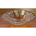 Fostoria Navarre Bowl 12.5 Elegant Footed Floral Etched W/ Baroque Wing Flar VTG