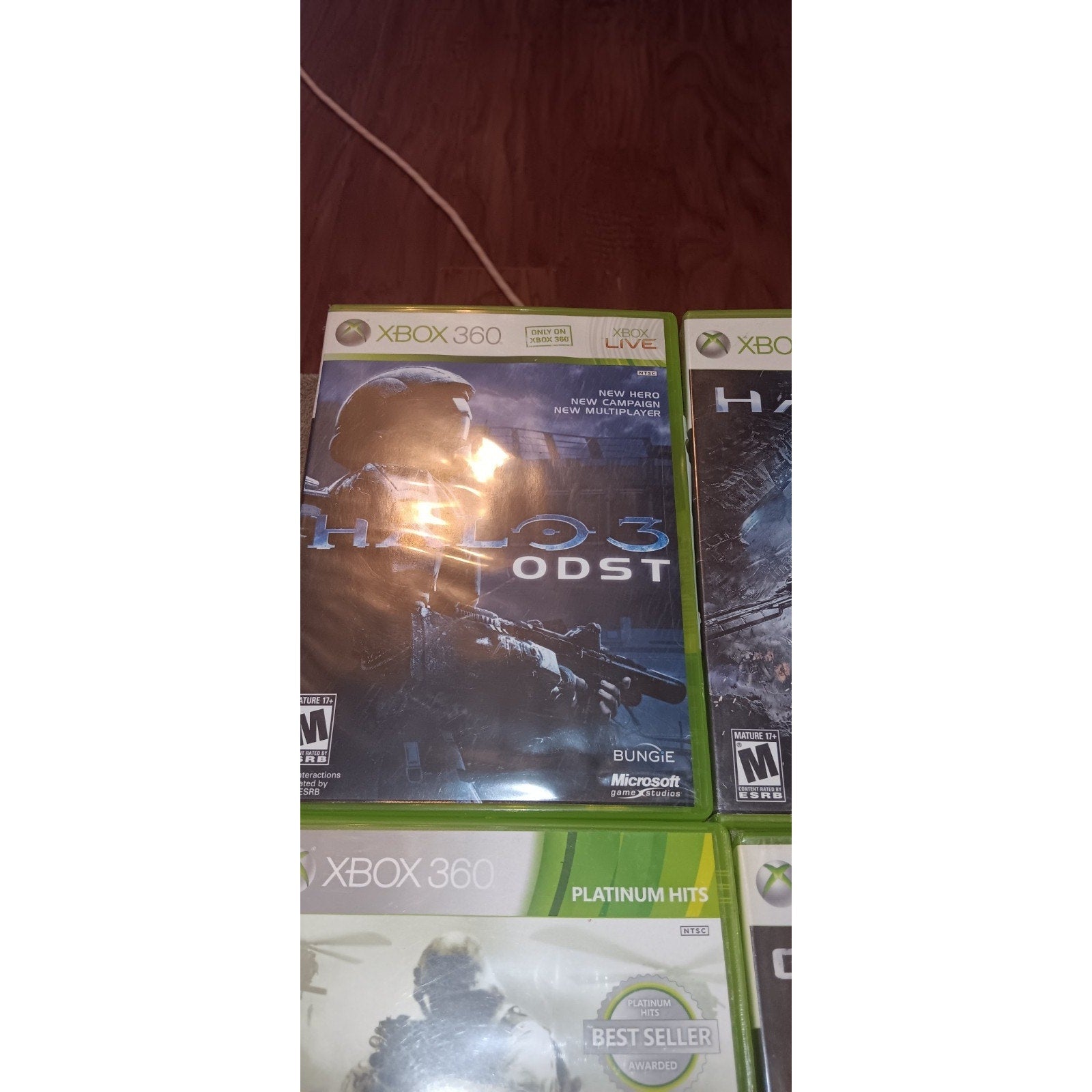 Lot Of 4 Xbox 360 Games Halo, Call Of Duty, Gears Of War