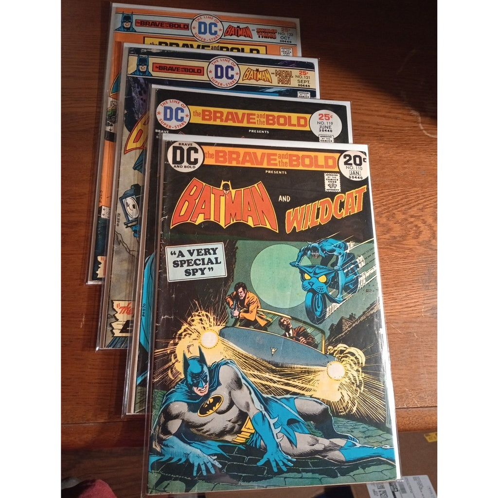 Batman The Brave and the Bold Lot Of 4 #110, 119, 121, 122 (DC Comics 1975) FN