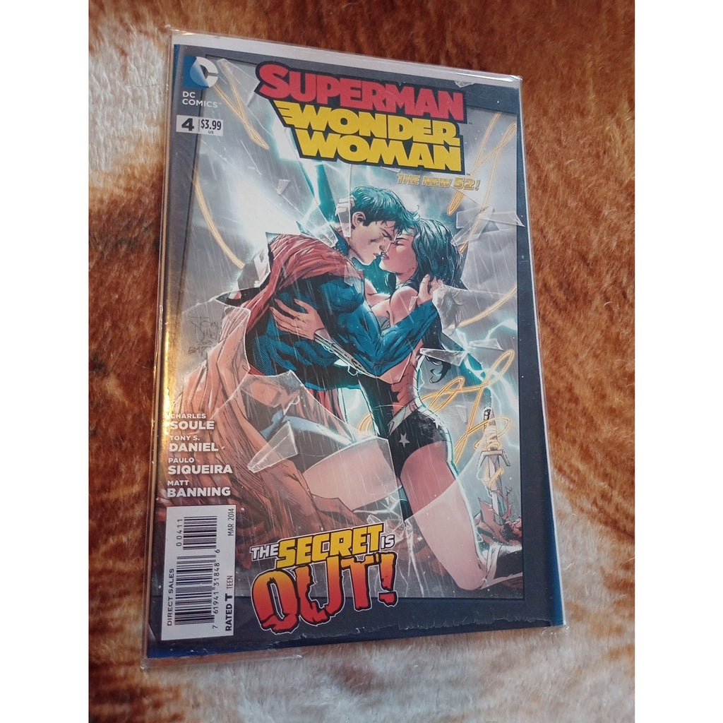 lot of 4 DC Comics New 52 Superman Wonder Woman #1, #2, #3, #4 VF To NM
