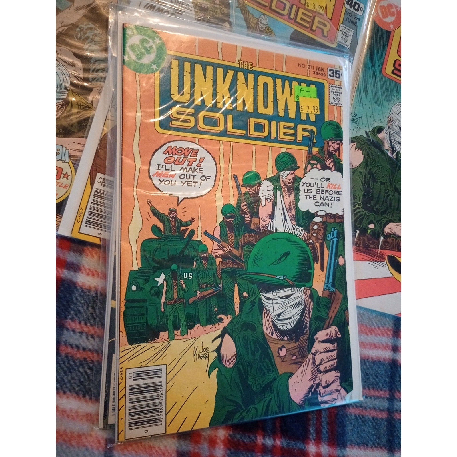 Unknown Soldier Comic Lot #s 211,214,216,228,247 Lot Of 5 DC War Comics FN 1970s