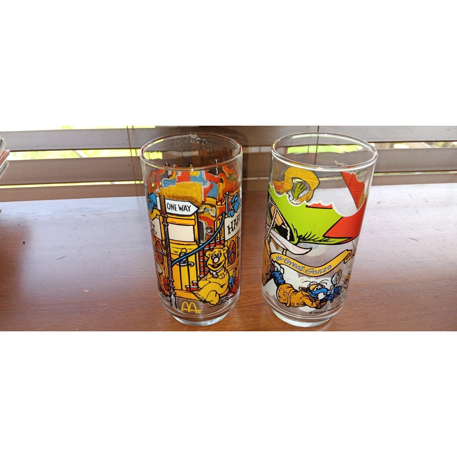 Lot Of 2 Vintage 1981 Great Muppet Caper McDonalds Drinking Glasses