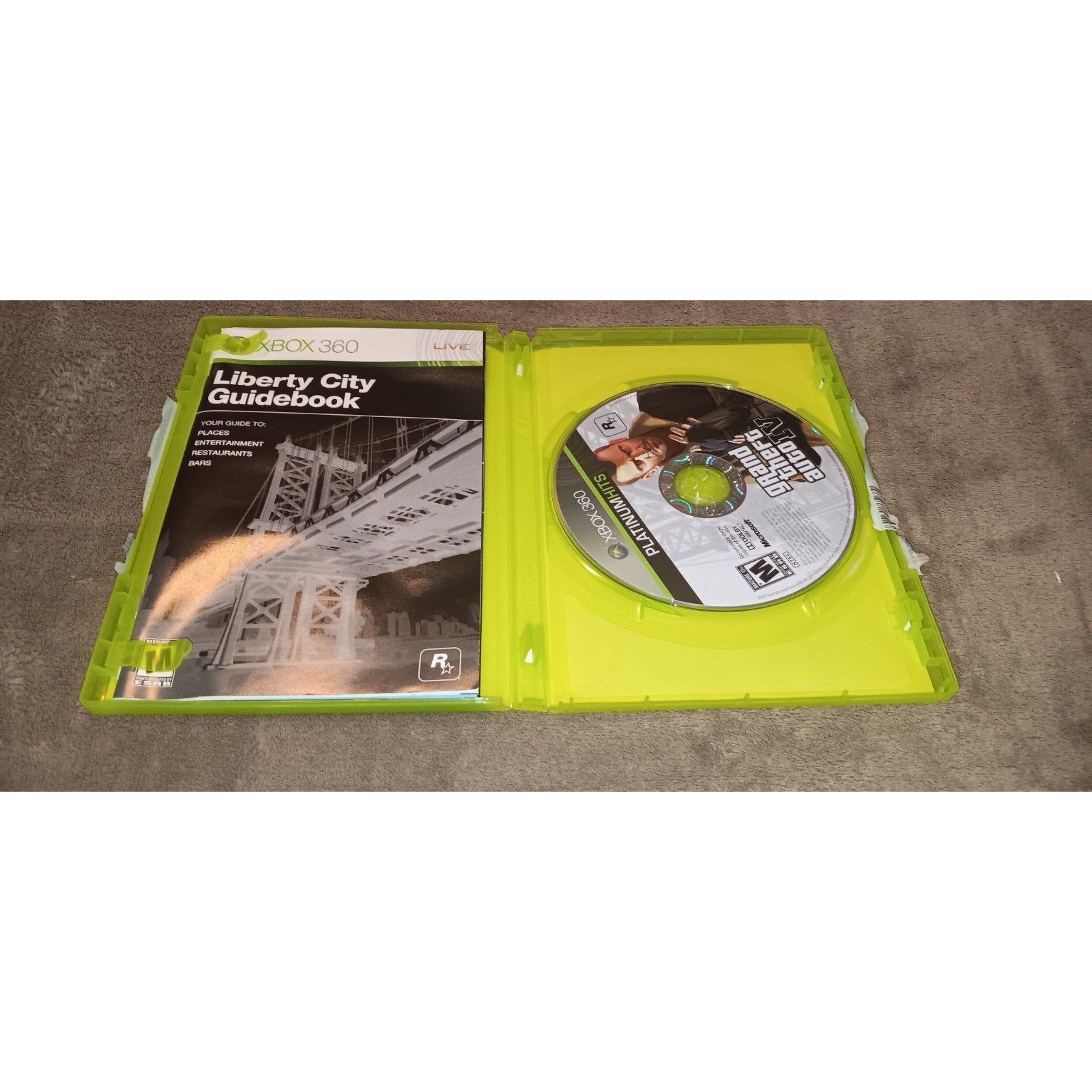 Grand Theft Auto IV Microsoft Xbox 360 Complete With Guide Book And Map