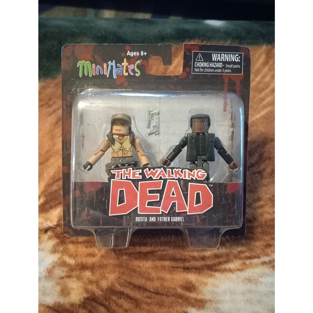 The Walking Dead Minimates Wave 08 Rosita And Father Gabriel Two Pack Brand New