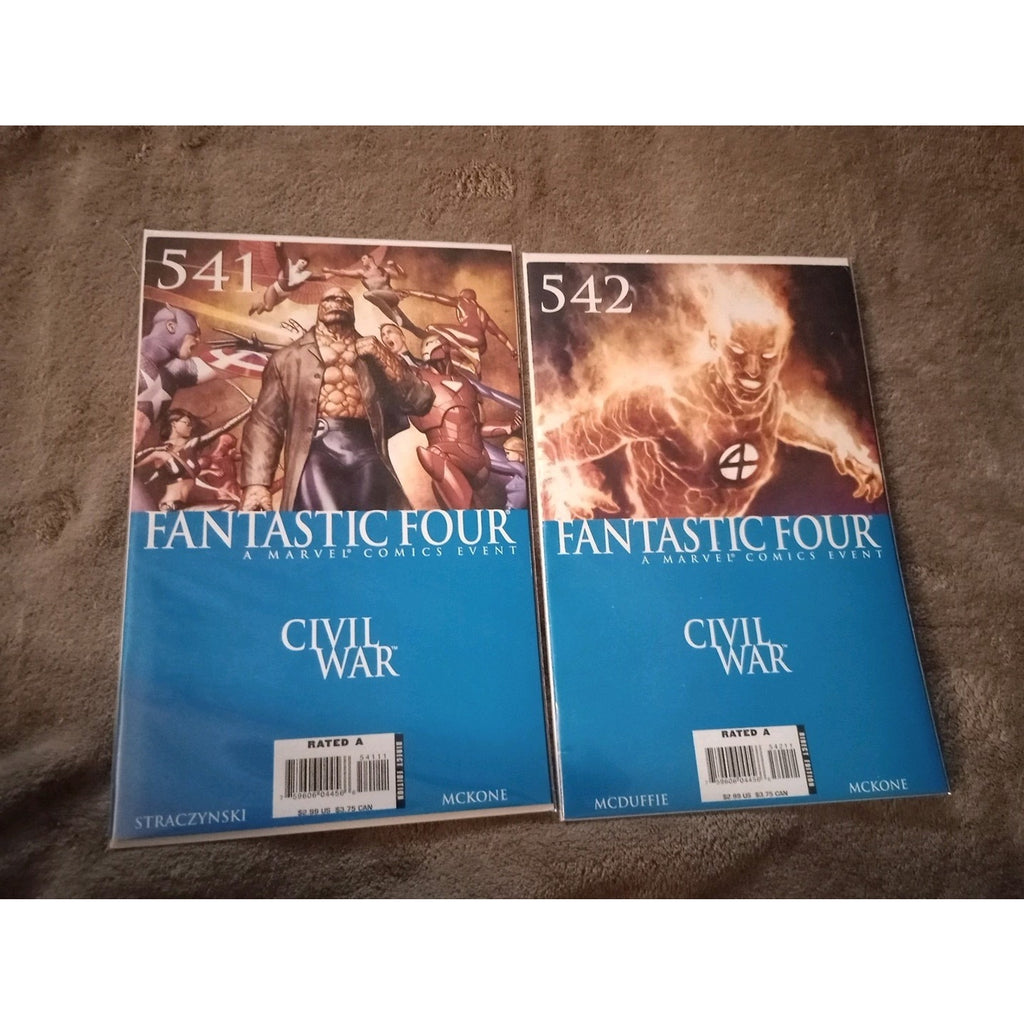 FANTASTIC FOUR Civil War #536, 538-542 Marvel Comics VF To NM Lot Of 6