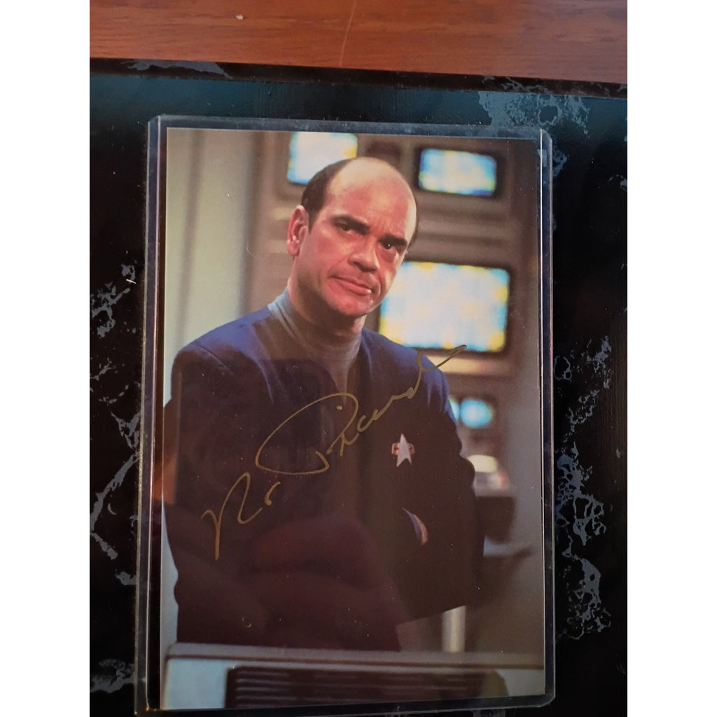 Robert Picardo Autograph Hand Signed "Dr." STAR TREK Voyager 4x6 Rare On Plaque