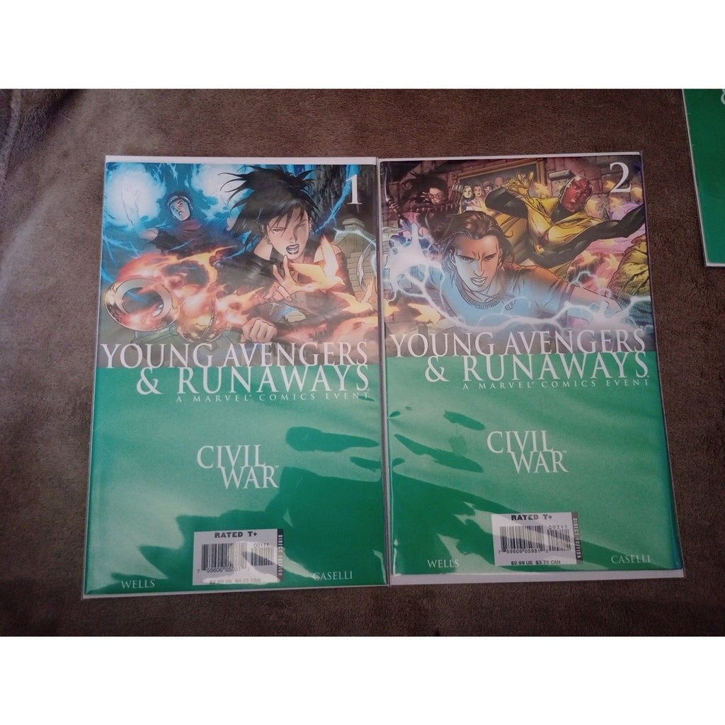 Marvel Comics Civil War Lot Of 9 New Avengers #21-25 Young Avengers/Runaways 1-4