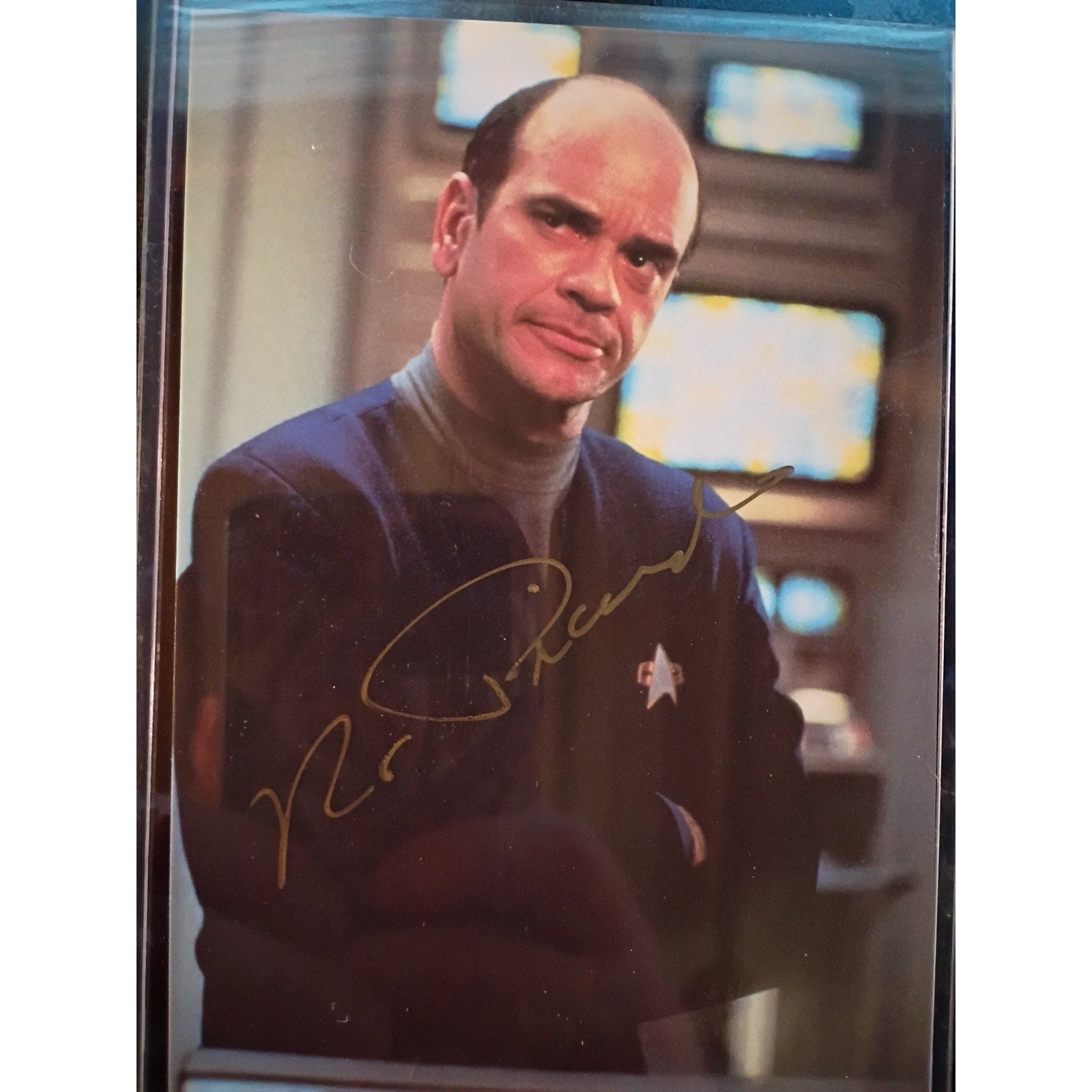 Robert Picardo Autograph Hand Signed "Dr." STAR TREK Voyager 4x6 Rare On Plaque