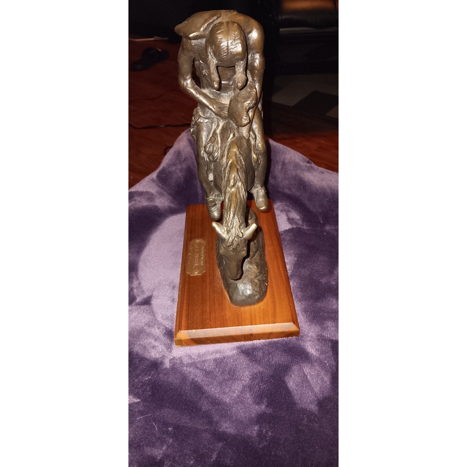 Vintage J. E. Fraser End Of The Trail Western Sculpture Native Statue Rare Find
