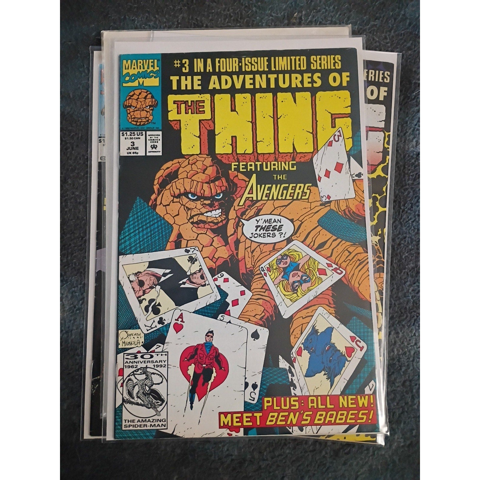ADVENTURES OF THE THING #1-4 COMPLETE (Marvel Limited Series 1992) Newsstand