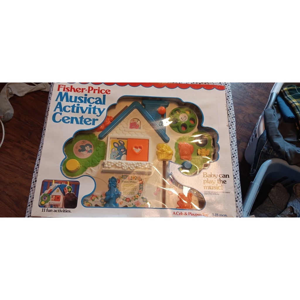 VTG Fisher Price Musical Activity Center #1100 In Original Box With Manual 1985