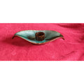 Vintage Blue Mountain Pottery (Red Clay) 1 Leaf Candle Holders - Green Drip