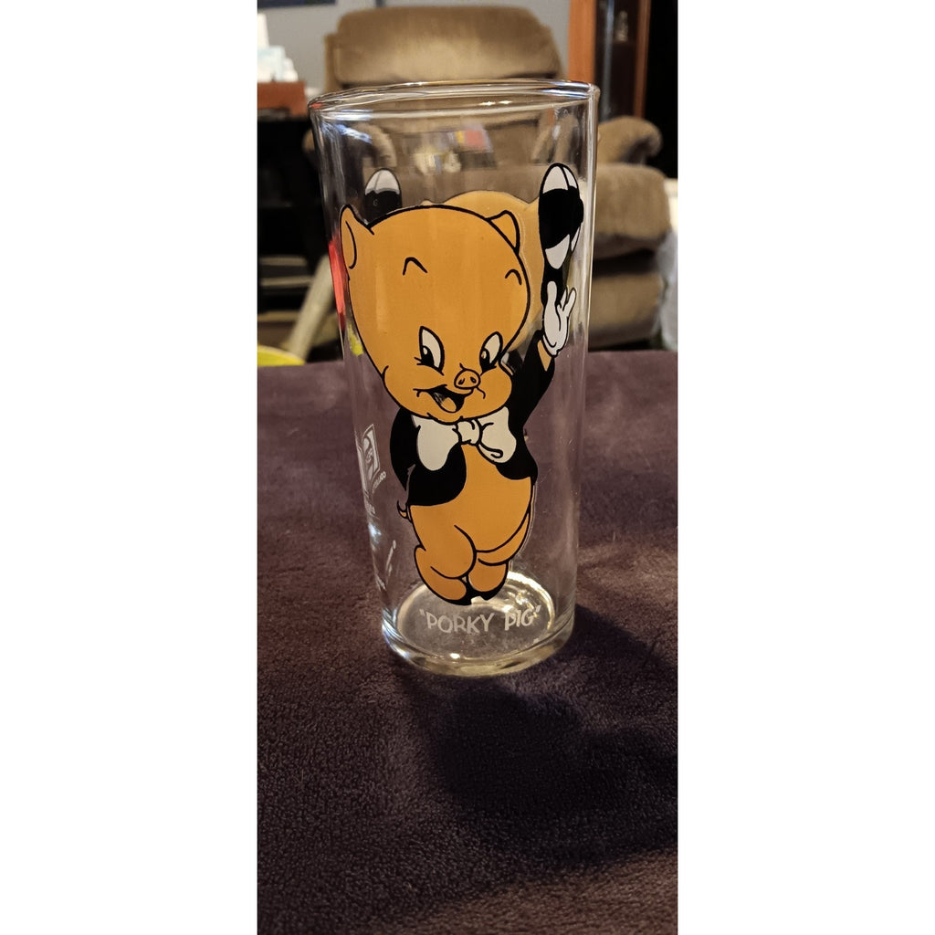Vintage 1973 Pepsi Porky Pig Looney Tunes Federal Thin Glass Very Nice