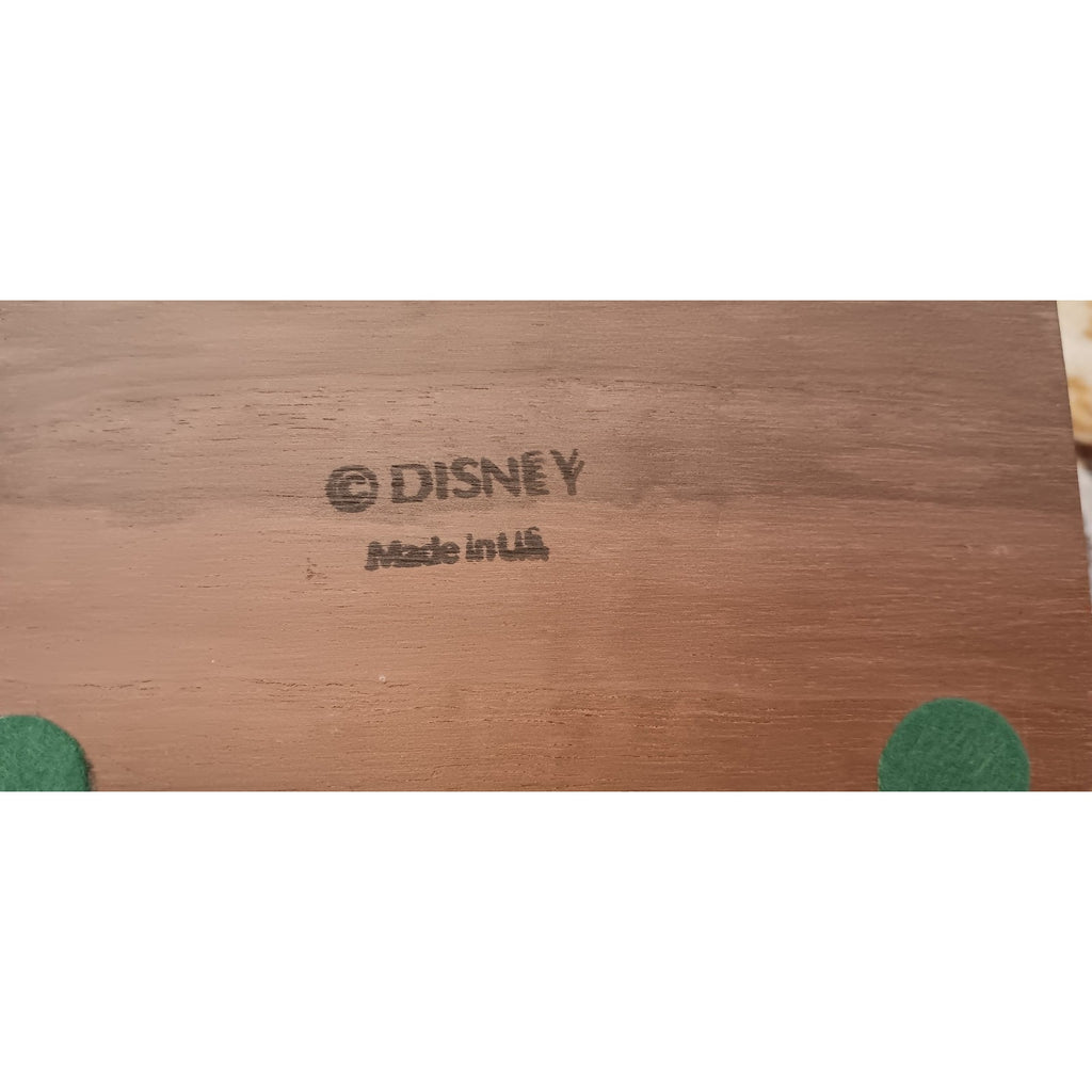 Rare Vintage Walt Disney Steamboat Willie Whistling Mickey Wooden 6" Wide Napkin