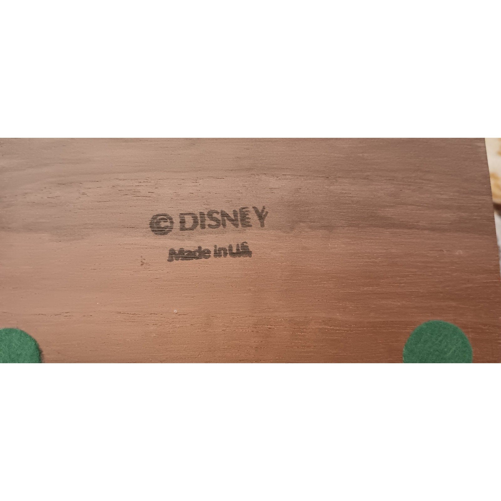 Rare Vintage Walt Disney Steamboat Willie Whistling Mickey Wooden 6" Wide Napkin
