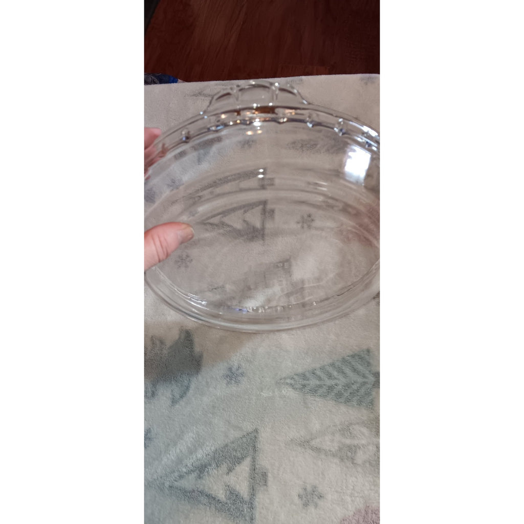 Vintage PYREX Fluted Pie Plate Dish with Handles 10 inch #229 24cm (14)