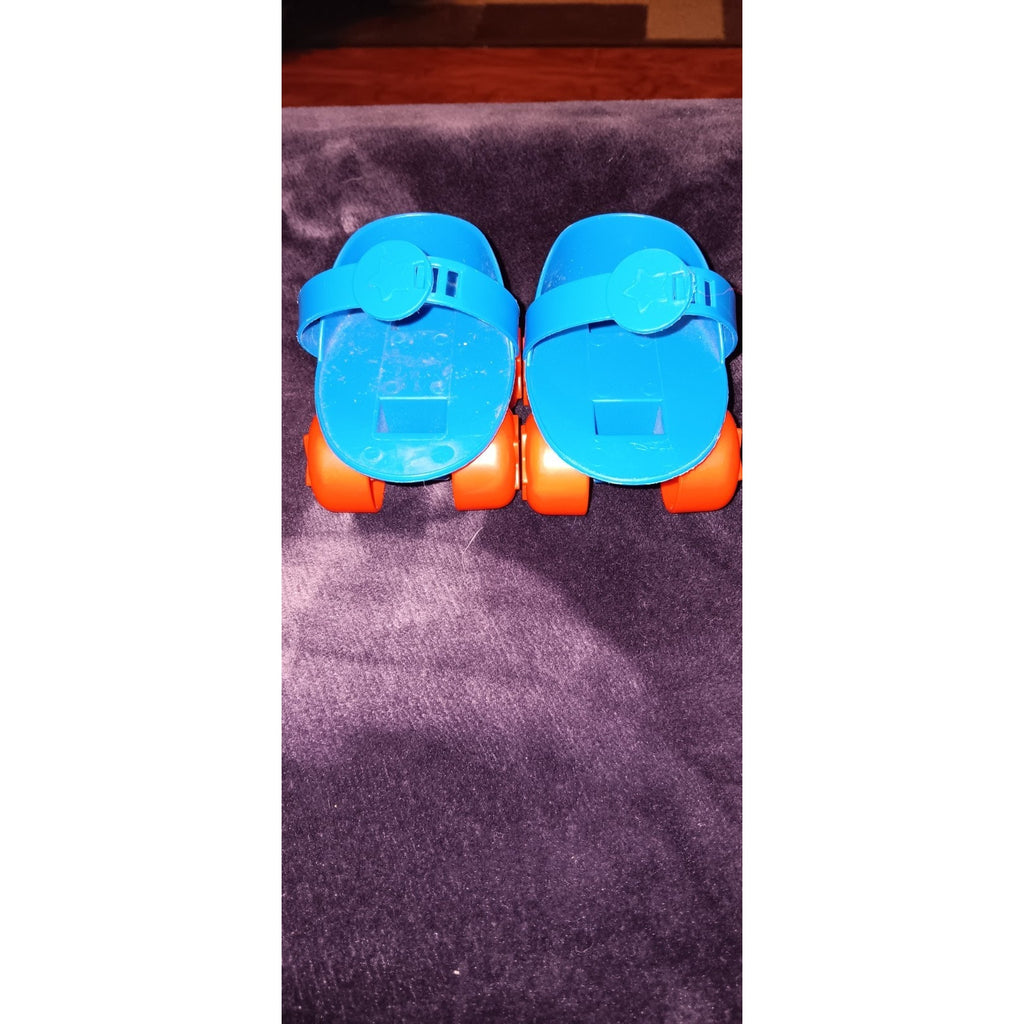 Vintage Cabbage Patch Kids Roller Skates Blue & Red Pair 1980s CPK Toy BIN 9