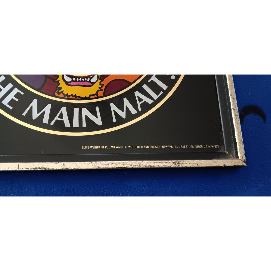 Vintage Olde English 800 Malt Liquor Sign Glass Blitz Weinhard Co. 15" x 15"