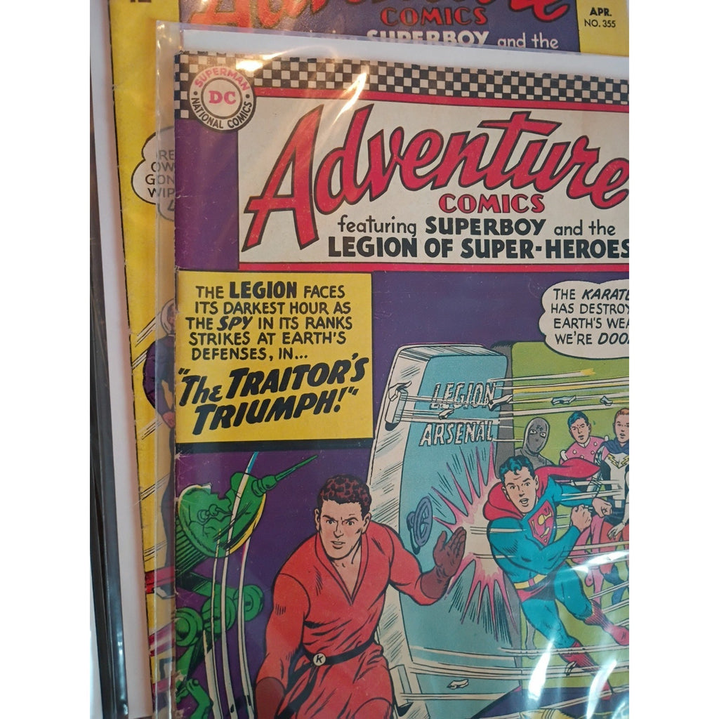 Adventure Comics Lot - DC- #329,334,347,355,369,378! Lot Of 6 12¢ Comics!!! Gd