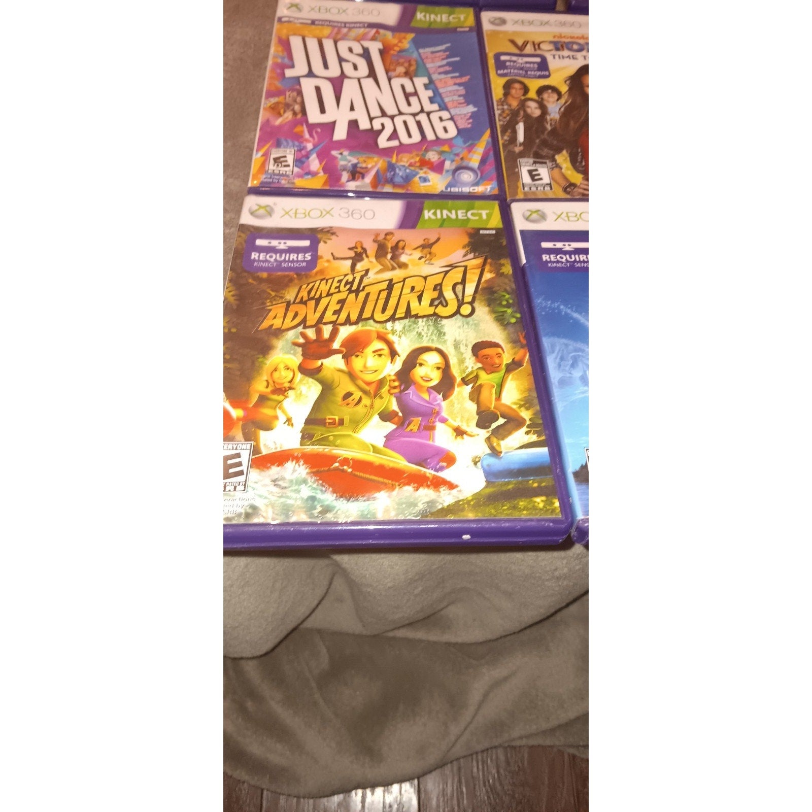 Lot of 8 XBOX 360 Kinect Games Including Just Dance Disney Joy Ride