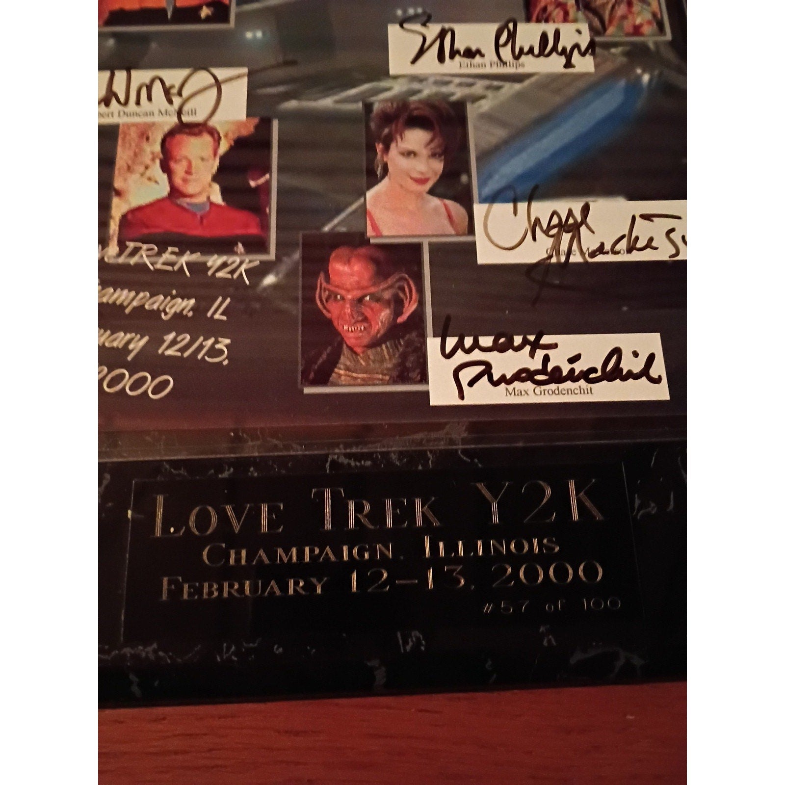 Signed Star Trek Voyager Love Trek Y2K Rare Comic Convention 6 Sigs #57/100 Nice