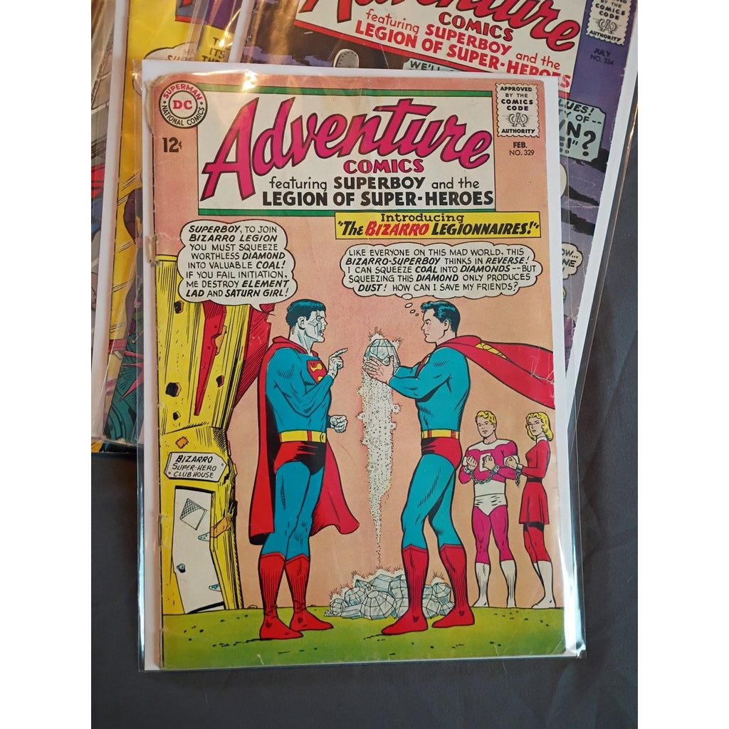 Adventure Comics Lot - DC- #329,334,347,355,369,378! Lot Of 6 12¢ Comics!!! Gd