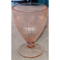 Homespun Pink Footed Juice Tumbler Jeanette Depression Glass Vintage