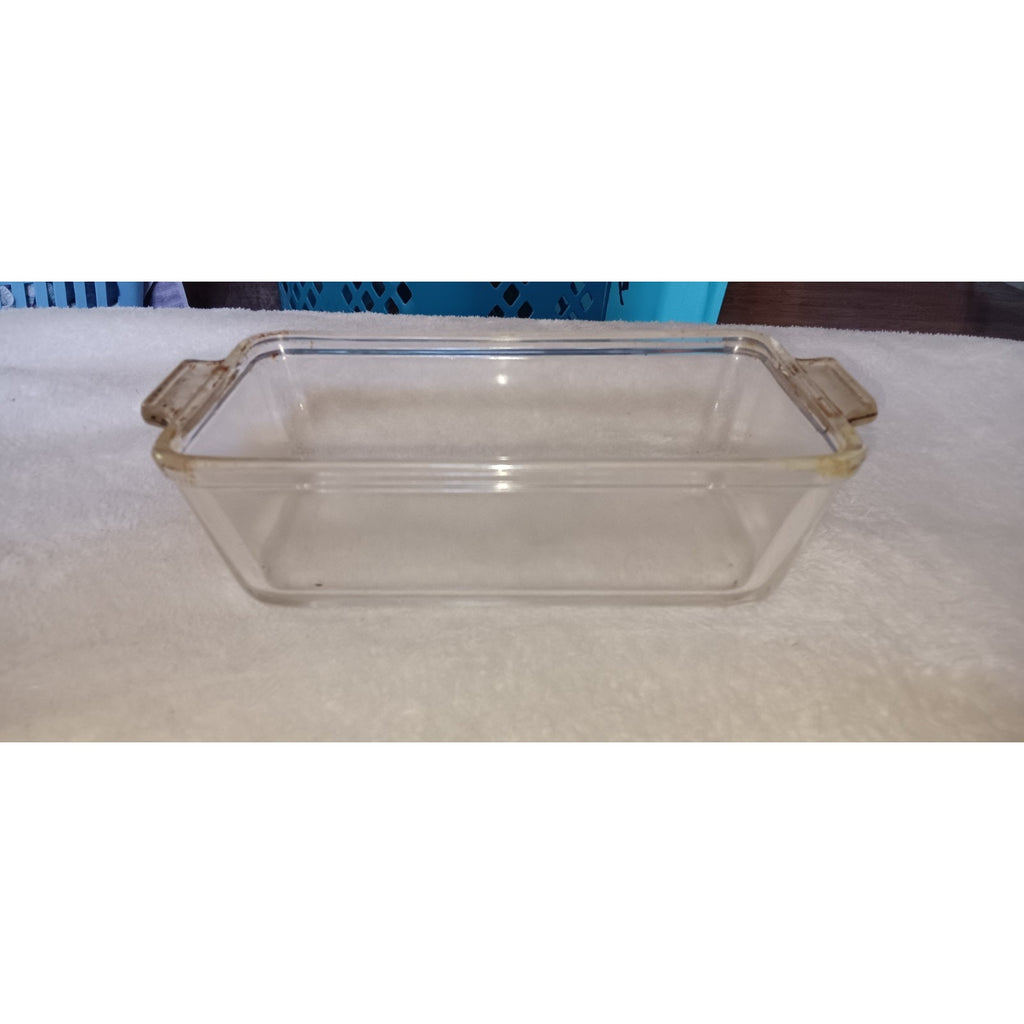 Vintage PYREX bread, meatloaf pan, #212, 9 x 5. clear glass
