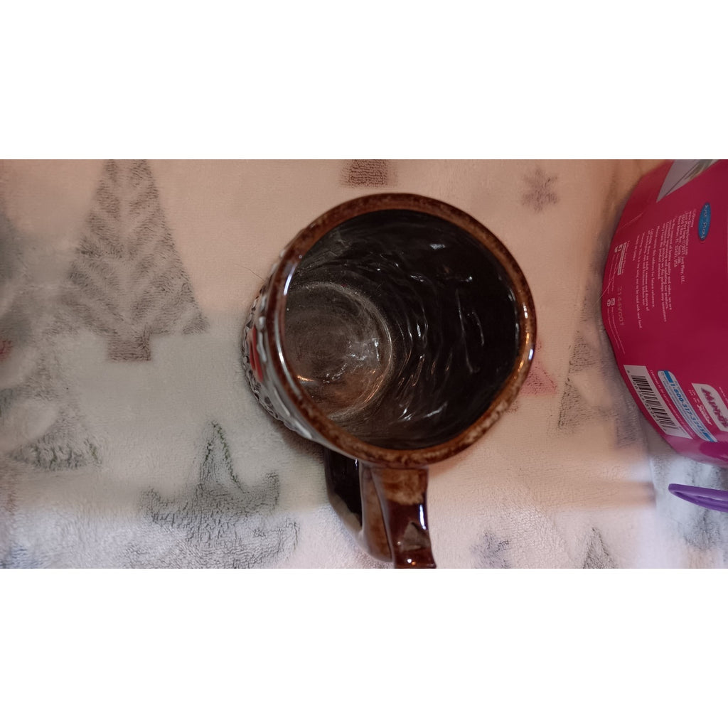 Vintage Brown Drip Glaze Ceramic Novelty Beer Mug - Went To P Wet Your Whistle