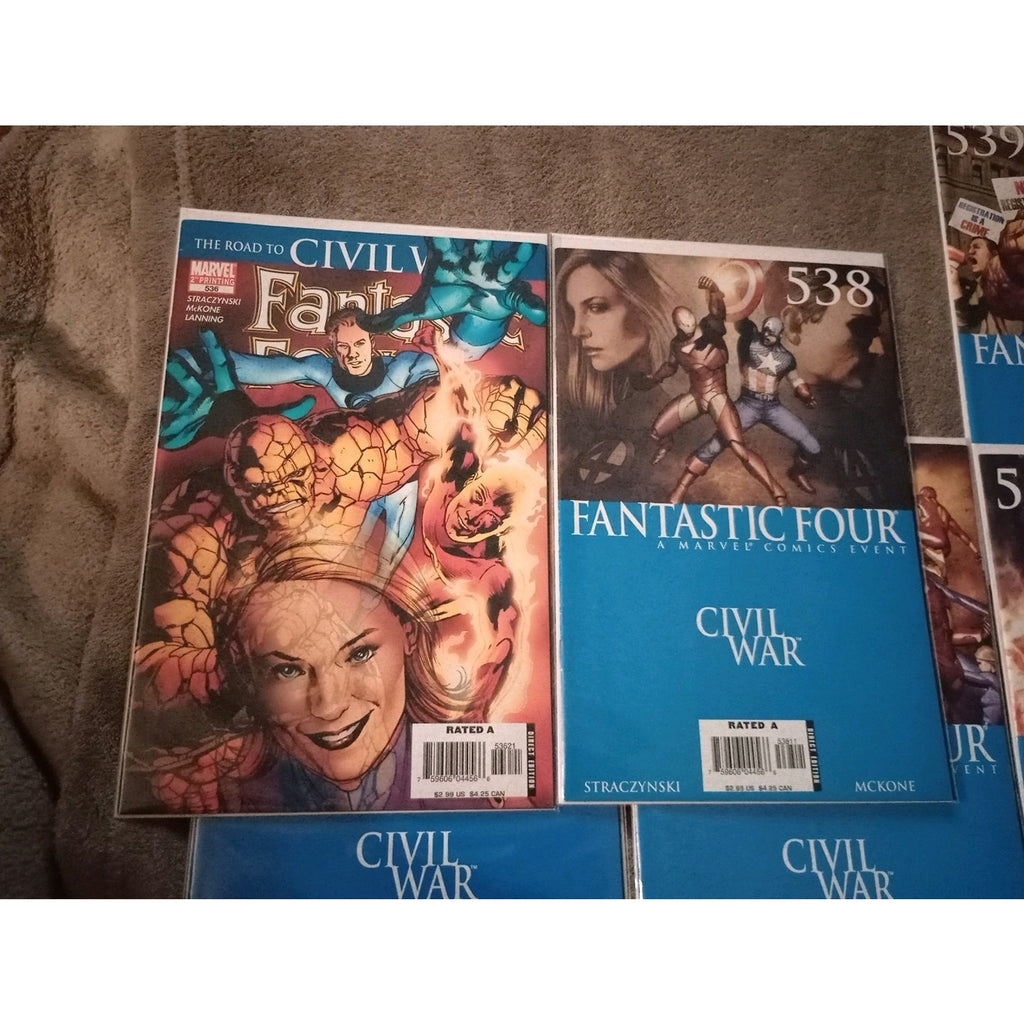 FANTASTIC FOUR Civil War #536, 538-542 Marvel Comics VF To NM Lot Of 6