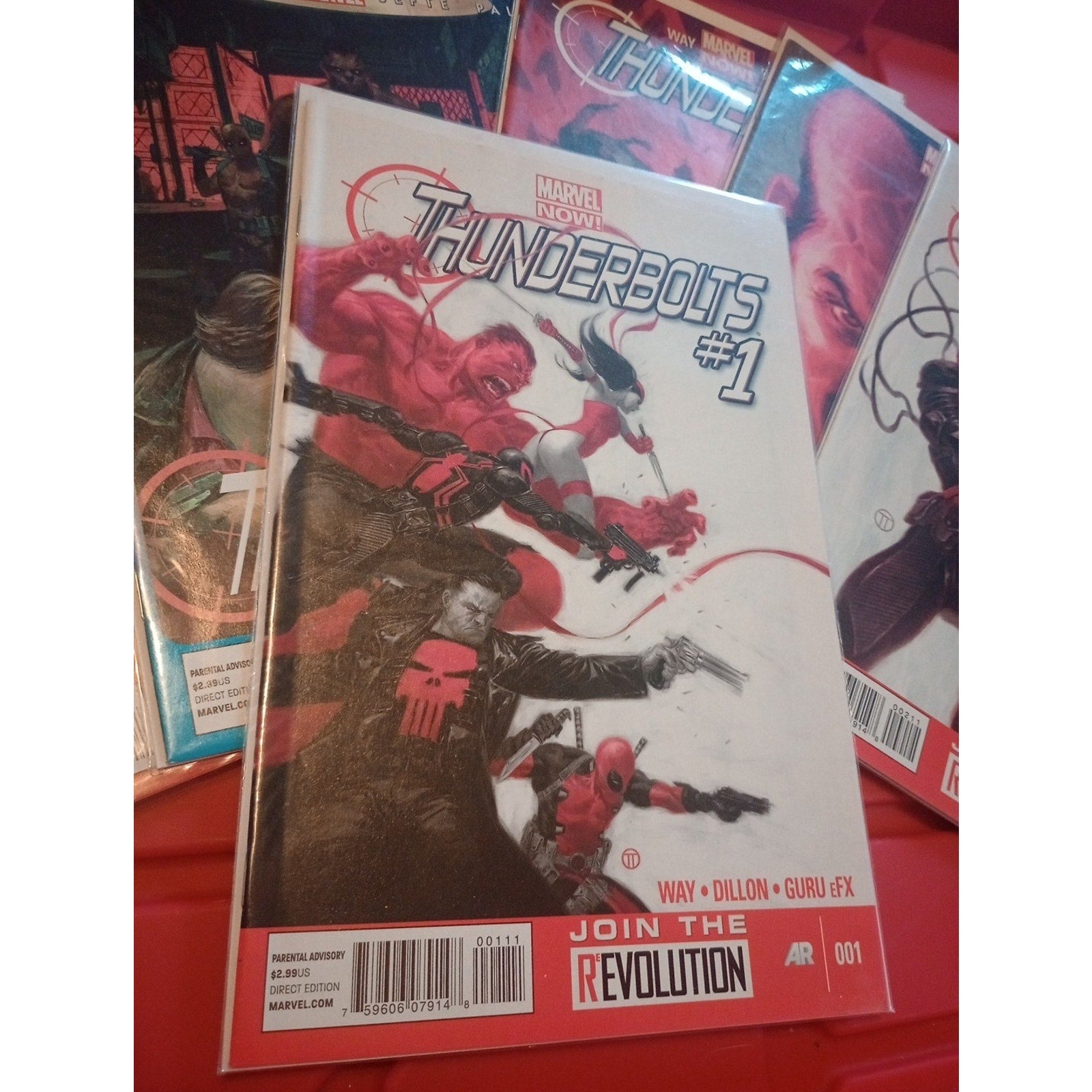 Thunderbolts Comic Lot Of 7 Marvel #1-4,14,20+Annual 1 Red Hulk Ghost Rider F/Nm