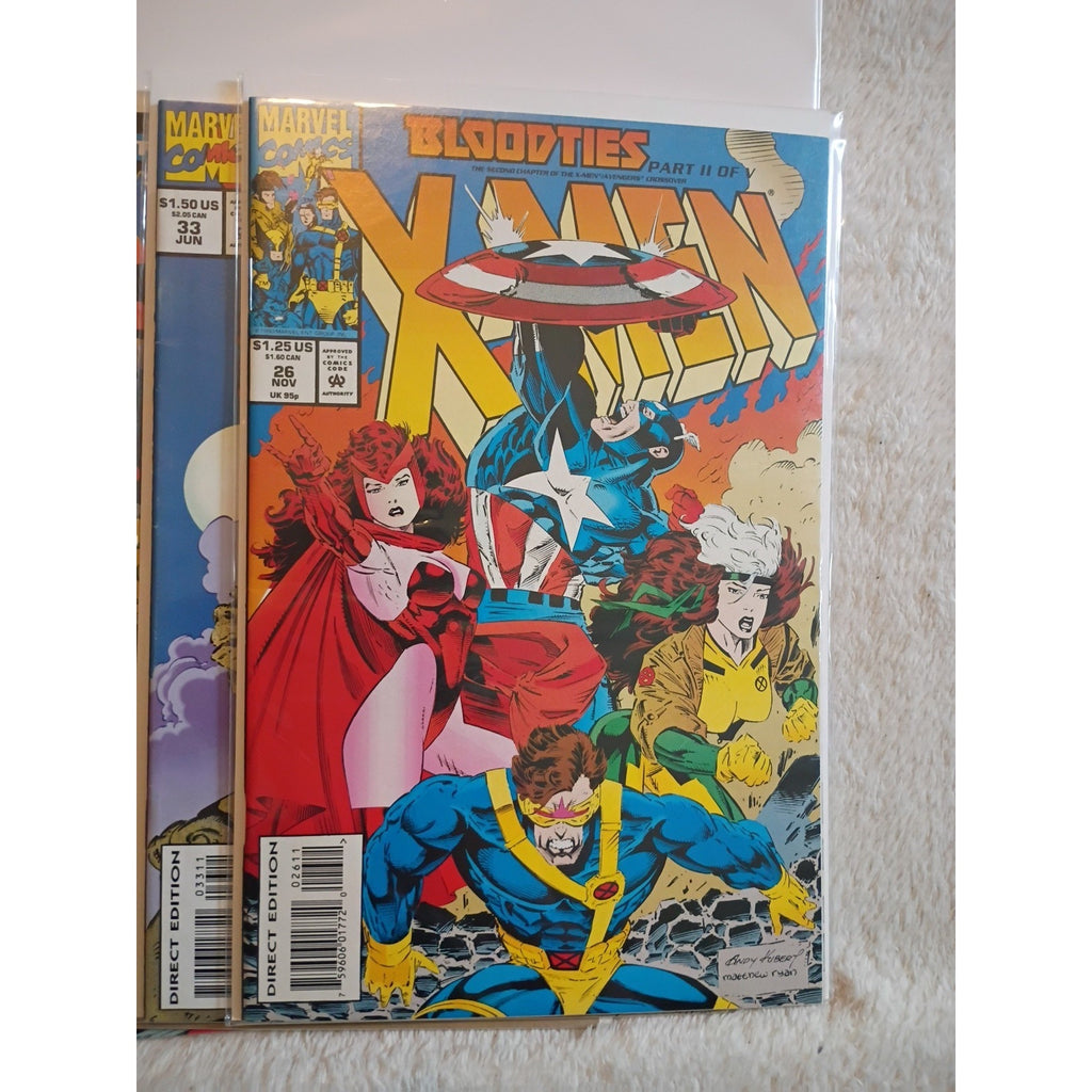 X-Men Volume 2 Lot 3 7 26 33 41 45 Vf-Nm 1991 Marvel Comics Lot Of 6 Jim Lee