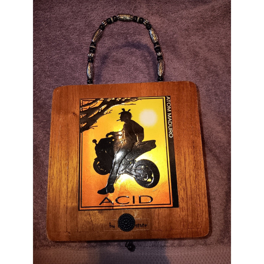 Drew Estate - Acid "Blondie" Wood Cigar Box With Knob, Handle, Mirror & Tiger!