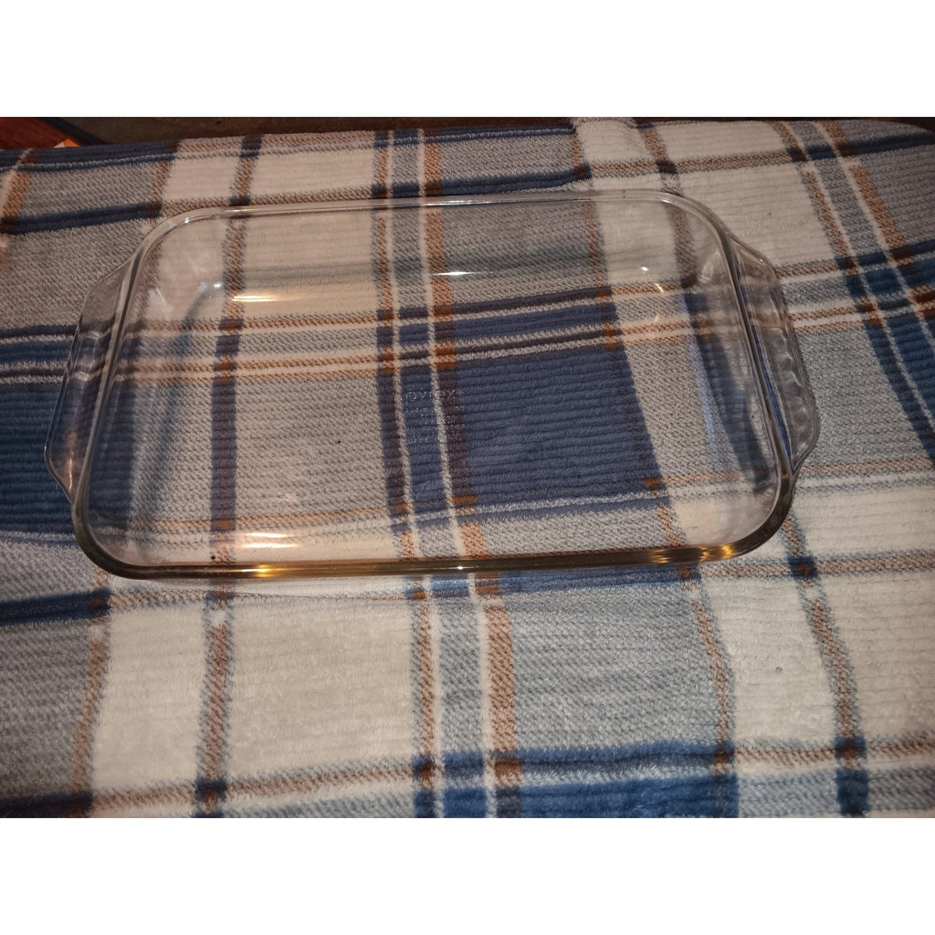 Vintage PYREX #233-R Clear Glass 13x9x2 3Qt 3L Casserole/Baking Dish Lasagna Pan