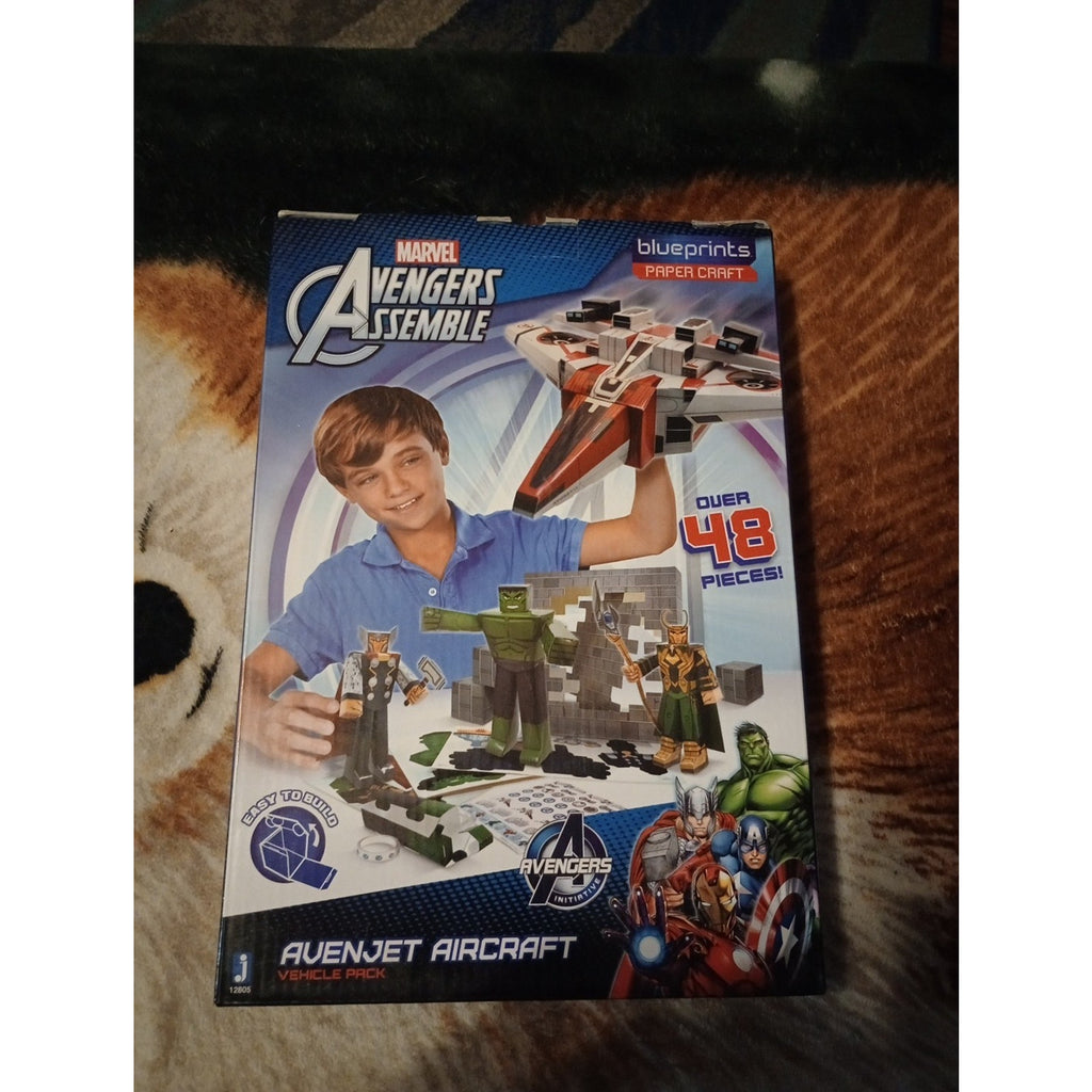 Avengers Assemble Avenjet Aircraft Blueprints Paper Craft Vehicle Pack NEW